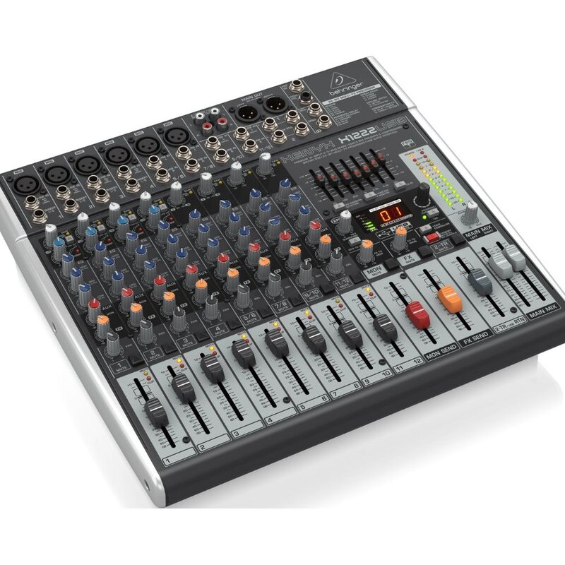 Behringer Xenyx X1222USB PA en studiomixer Xenyx X1222USB PA en studiomixer