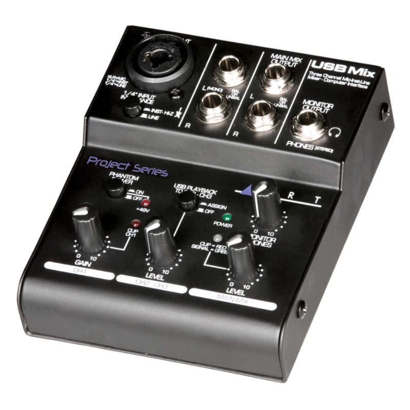 USBMix 3-kanaals audio-interface
