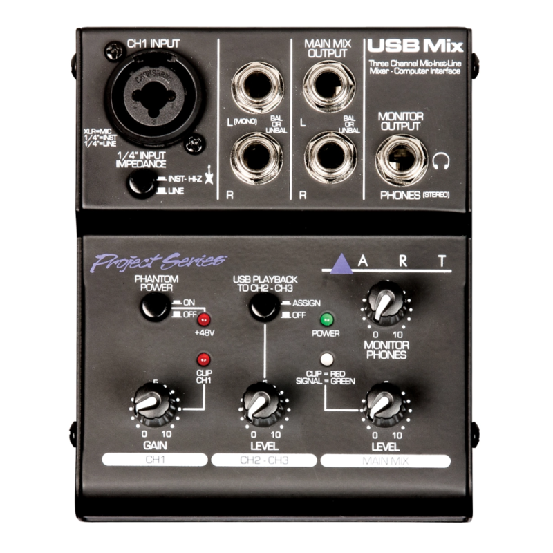 USBMix 3-kanaals audio-interface