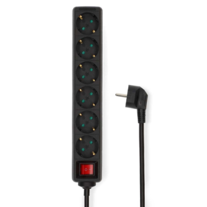Nedis 6-weg stekkerdoos 1,5 m zwart