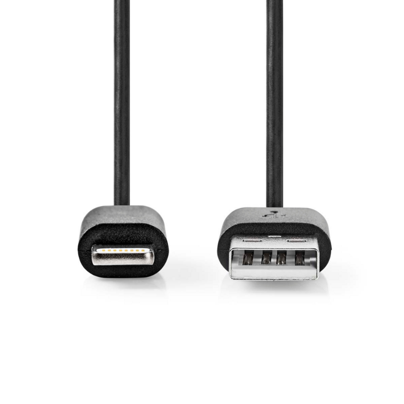 Oplaadkabel Apple lightning 8-pins naar USB 1m zwart