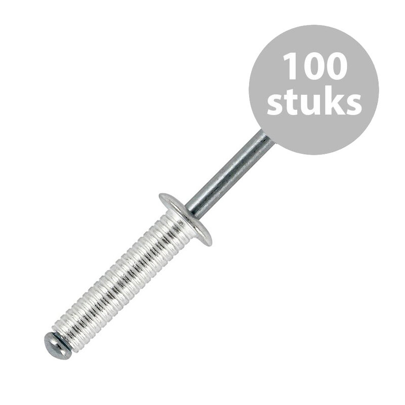 SG-91520GE Popnagels 4,8 x 20mm gegroefd (100 stuks)