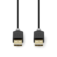 Nedis USB 2.0 Kabel A naar A 2 m USB 2.0 Kabel A naar A 2 m