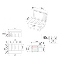 Flightcase voor 4x ACCU DECOLITE
