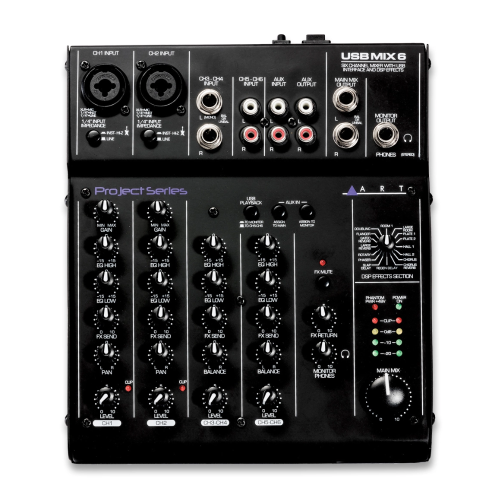 ART USBMix6 6-kanaals audio-interface afbeelding