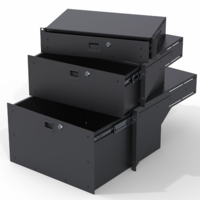 R2295-18-2UK lichtgewicht racklade met slot 2 HE 485mm