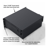R2295-5UK lichtgewicht racklade met slot 5 HE 385mm