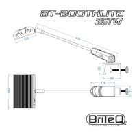 BT-Boothlite 35TW LED lamp met klem