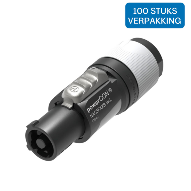 NAC3FXXB-W-L-D PowerCON Plug female (100 stuks)