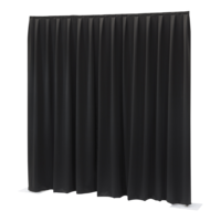 Pipe and drape doek 330x400cm zwart molton geplooid