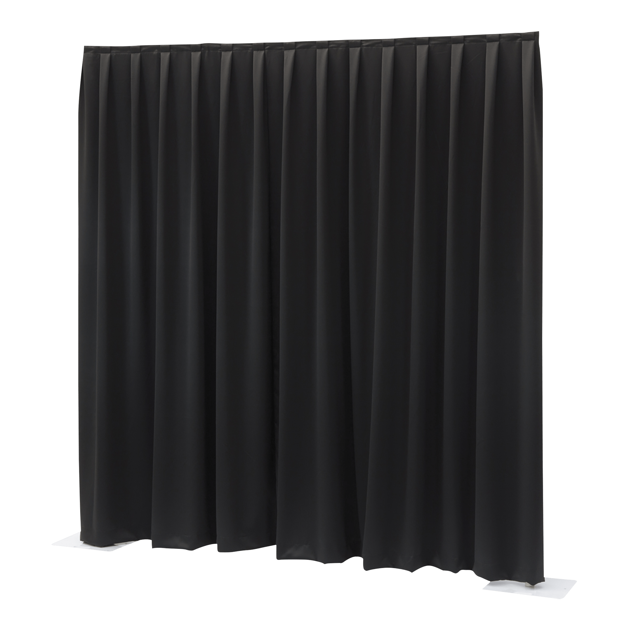Wentex Pipe and drape doek 330x400cm zwart molton geplooid afbeelding