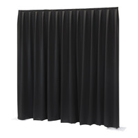 Pipe and drape doek 330x250cm medium gloss zwart geplooid