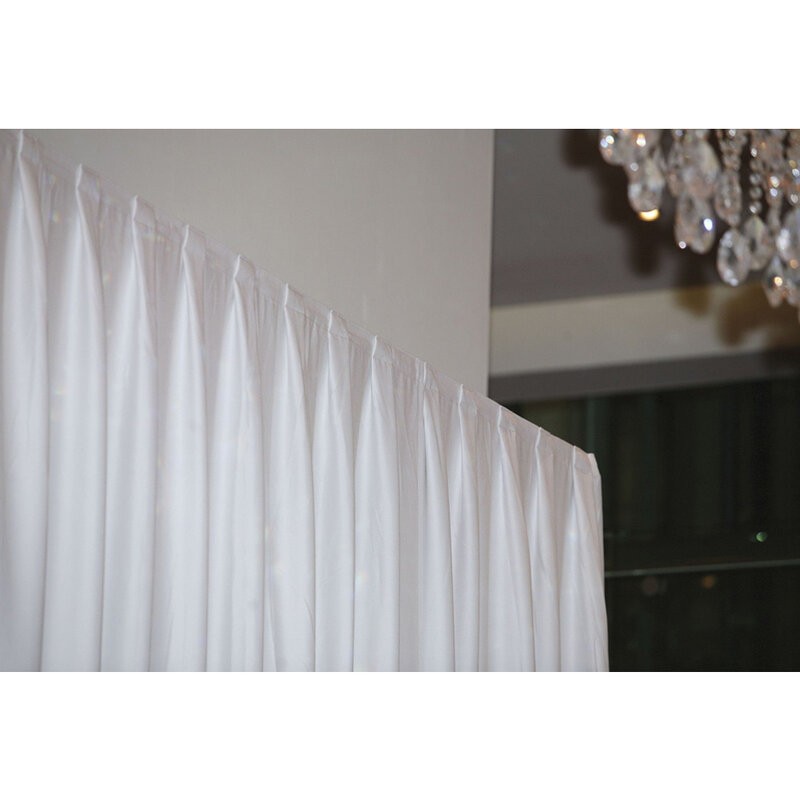 Pipe and drape doek 330x250cm medium gloss wit geplooid