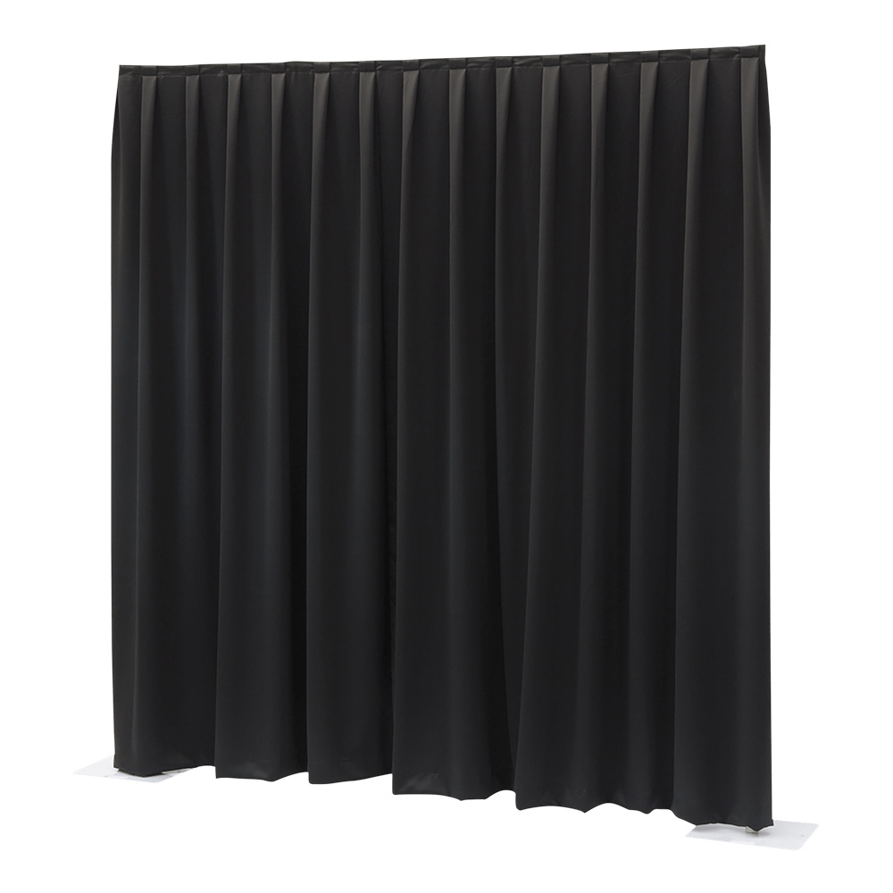 Wentex Pipe and drape doek 330x300cm medium gloss zwart geplooid afbeelding