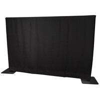 Pipe and drape doek 280x120cm medium gloss zwart ongeplooid