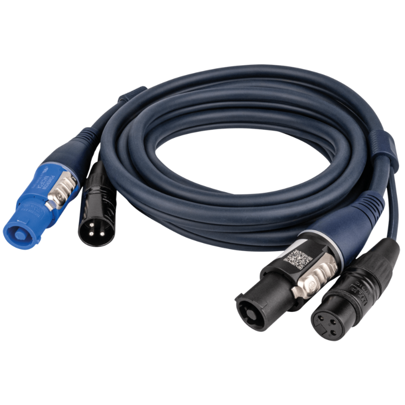 DAP Powercon/XLR audio combikabel 3m Powercon/XLR audio combikabel 3m