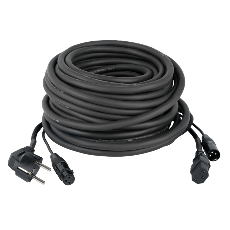 Audio Power & signaal kabel 10m zwart