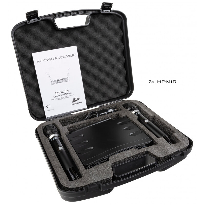 JB Systems HF-TWIN Dubbele draadloze microfoonontvanger HF-TWIN Dubbele draadloze microfoonontvanger