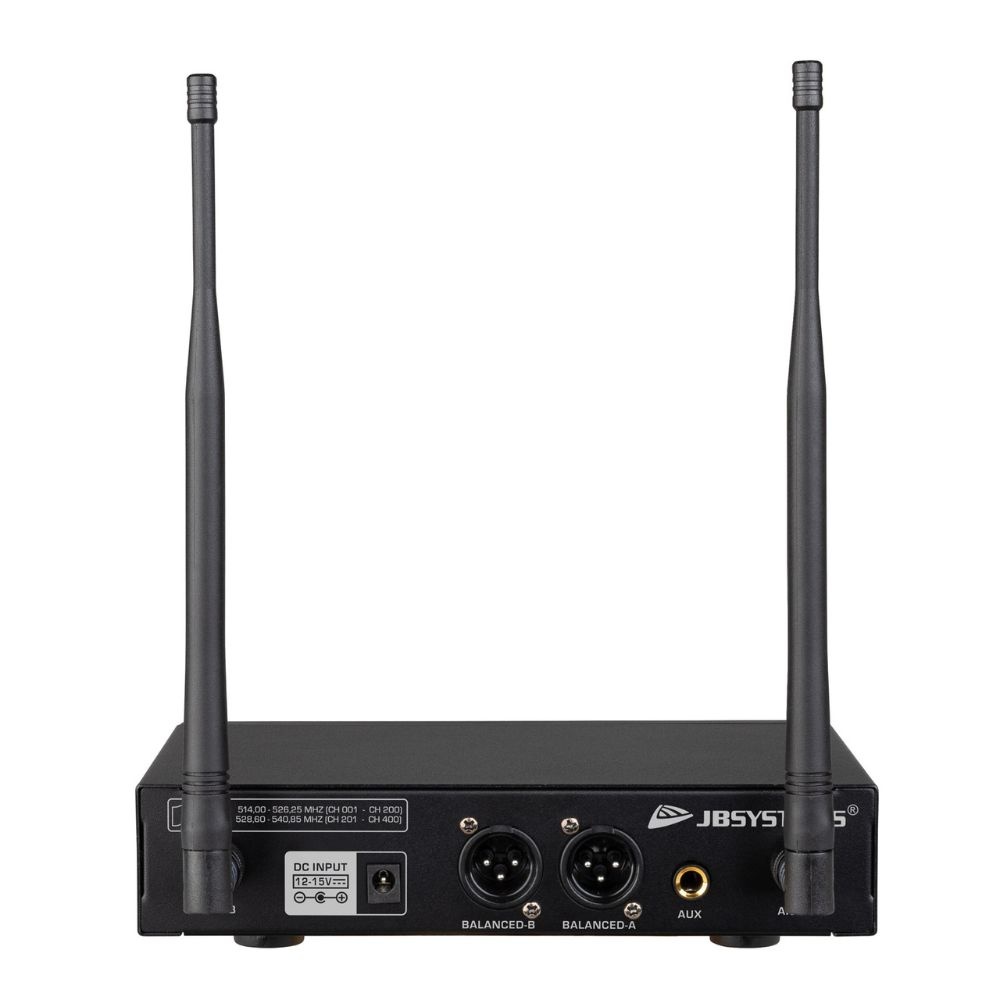 JB Systems HF-PRO TWIN Dubbele draadloze microfoonontvanger afbeelding