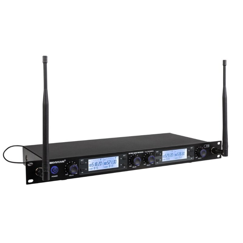 JB Systems HF-PRO QUAD Viervoudige draadloze microfoonontvanger HF-PRO QUAD Viervoudige draadloze microfoonontvanger