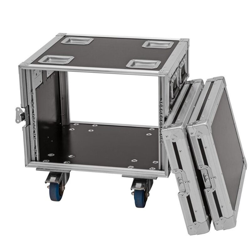 Rack Profi 19 inch flightcase 8HE 450 mm diep met wielen