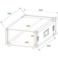 Rack Profi 19 inch flightcase 4HE 450 mm diep