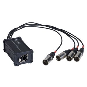 BOXRJ4XM5 breakout box van rj45 naar 5-pin XLR male voor DMX of audio