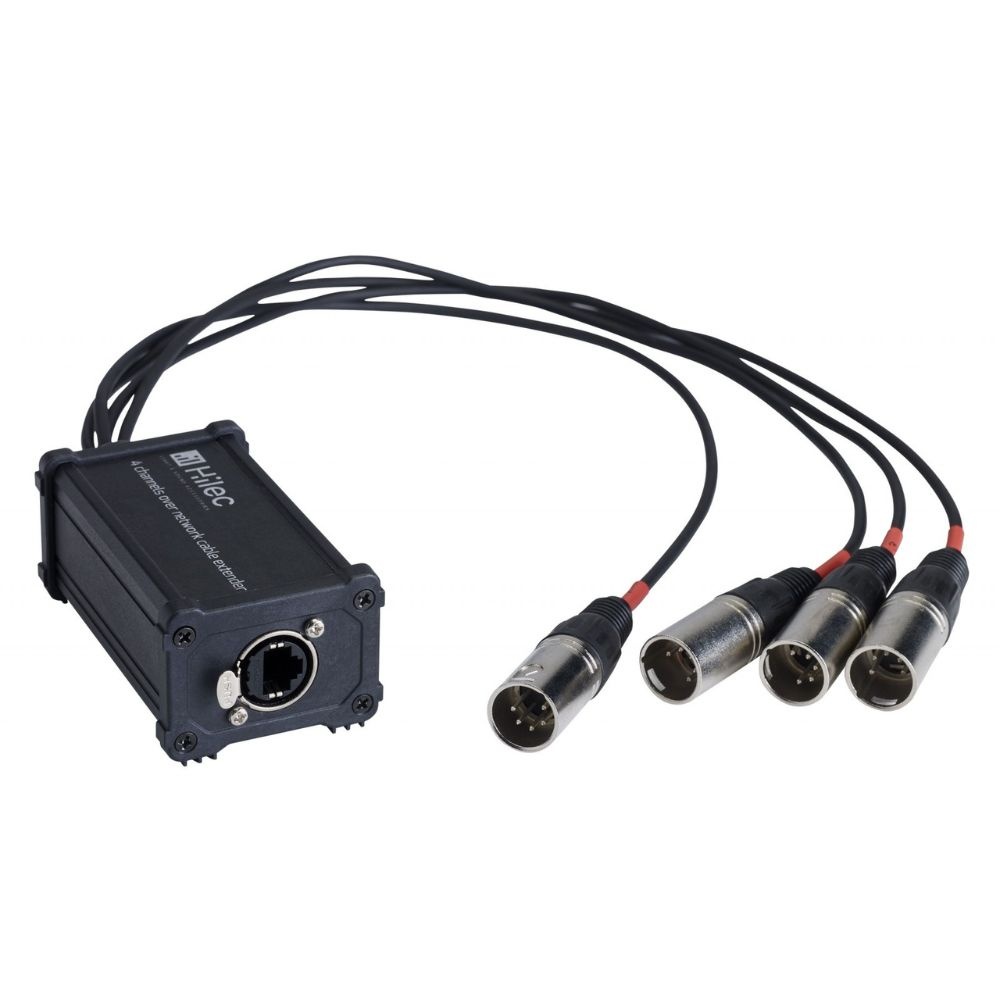 Hilec BOXRJ4XM5 breakout box van rj45 naar 5-pin XLR male voor DMX of audio afbeelding