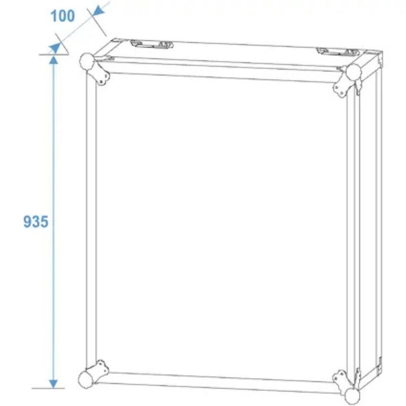 Roadinger Rack Profi 19 inch flightcase 20HE 450 mm diep met wielen Rack Profi 19 inch flightcase 20HE 450 mm diep met wielen