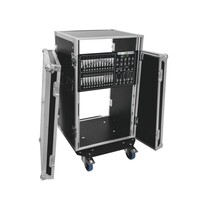 Roadinger Rack Profi 19 inch flightcase 18HE 450 mm diep met wielen Rack Profi 19 inch flightcase 18HE 450 mm diep met wielen