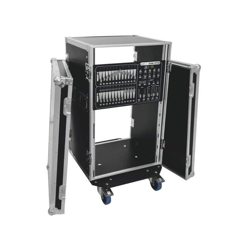 Roadinger Rack Profi 19 inch flightcase 18HE 450 mm diep met wielen Rack Profi 19 inch flightcase 18HE 450 mm diep met wielen