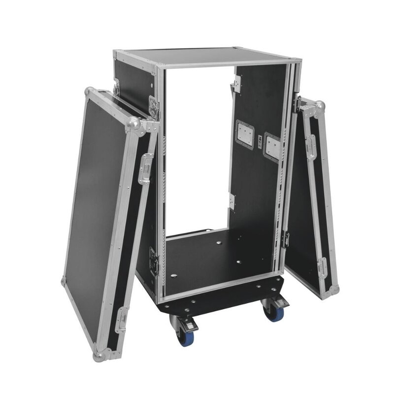 Roadinger Rack Profi 19 inch flightcase 18HE 450 mm diep met wielen Rack Profi 19 inch flightcase 18HE 450 mm diep met wielen