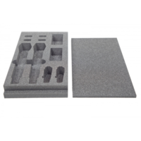 2U Schuim inlay set voor 2x Shure AD1/2 / QLX-D / ULX-D