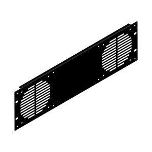 G1702 rackpaneel voor 2 ventilators 3HE