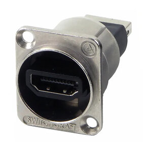 Switchcraft HDMI doorvoer chassisdeel zilver HDMI doorvoer chassisdeel zilver