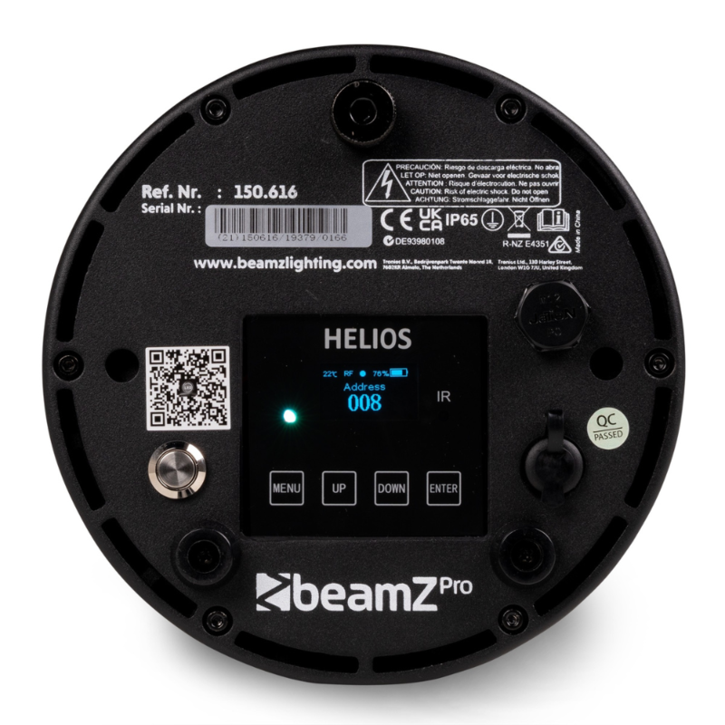 BeamZ Helios multifunctionele accu uplight IP65 Helios multifunctionele accu uplight IP65