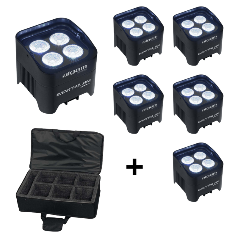 Algam Lighting 6x Eventpar Mini + flightbag 6x Eventpar Mini + flightbag