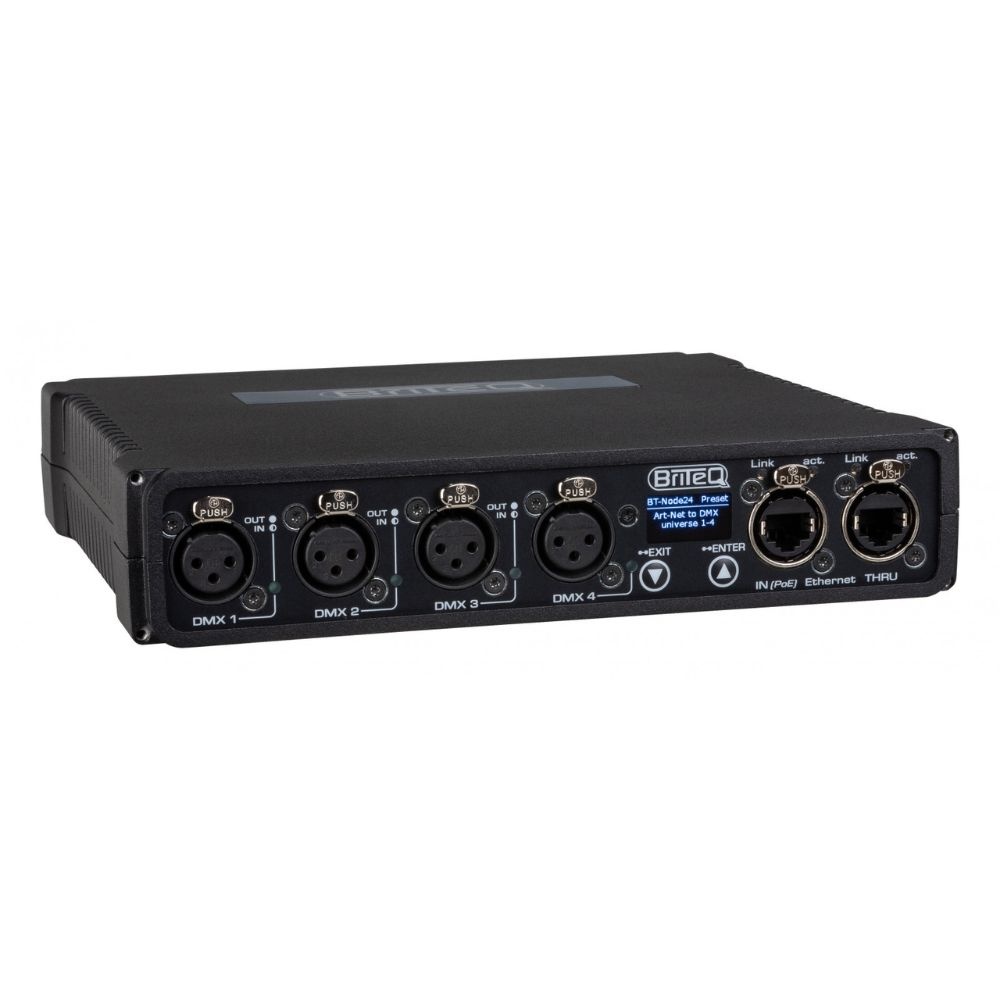 Briteq BT-NODE24 Mk2 (3pin XLR) highspeed ArtNet & sACN node afbeelding