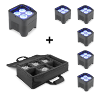 BeamZ 6x BBP94 verticale LED par + AC-440 flightbag 6x BBP94 verticale LED par + AC-440 flightbag