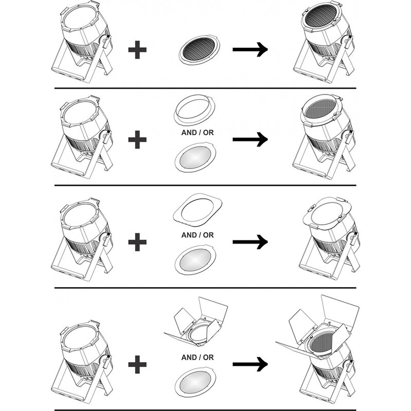 BT-SUNRAY 130R COB LED projector (IP65)