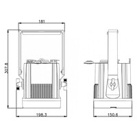 BT-NONAPIXEL Wit LED projector (IP65)