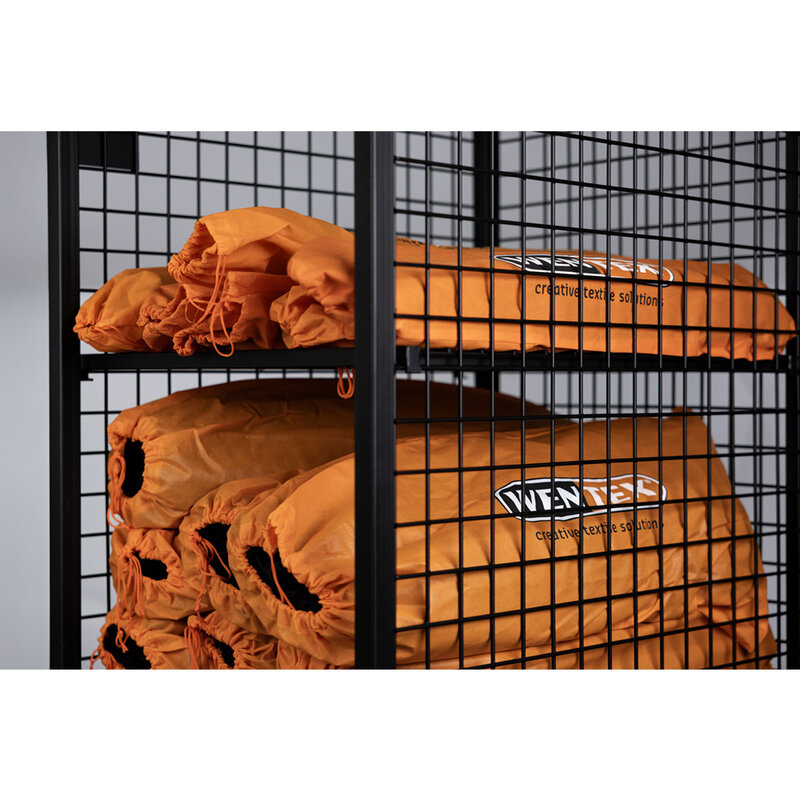 Pipe and drape schap voor trolley