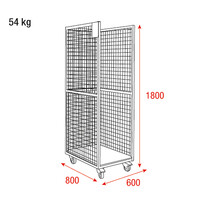 Pipe and drape trolley voor backdrops