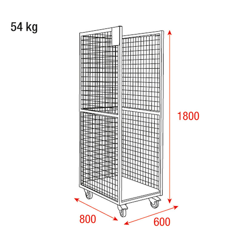 Pipe and drape trolley voor backdrops