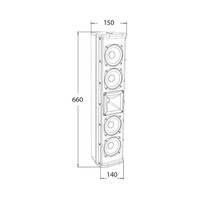 Sline441W Passieve luidspreker 4x 4 inch 200 W zwart
