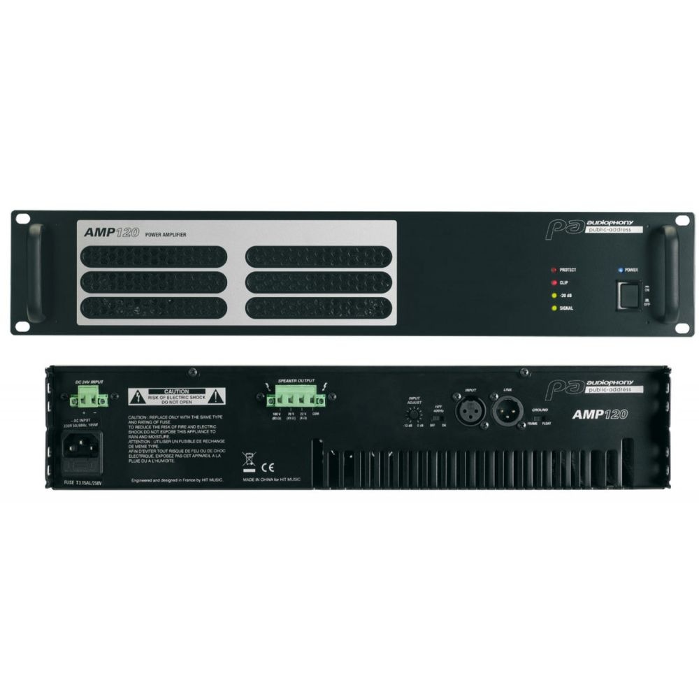 Audiophony AMP120 100V Versterker 120 W afbeelding