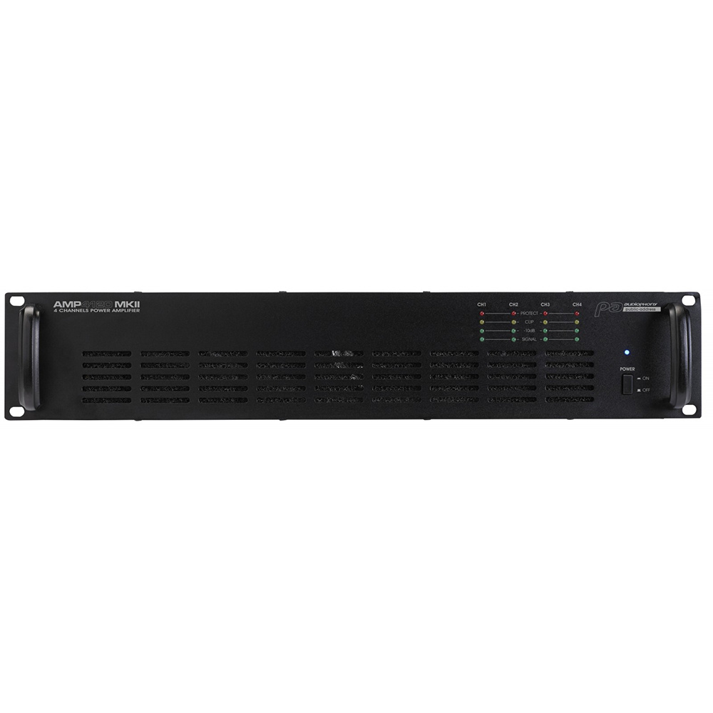Audiophony AMP4120MKII 4-kanaals 100V PA versterker 4x 120 W