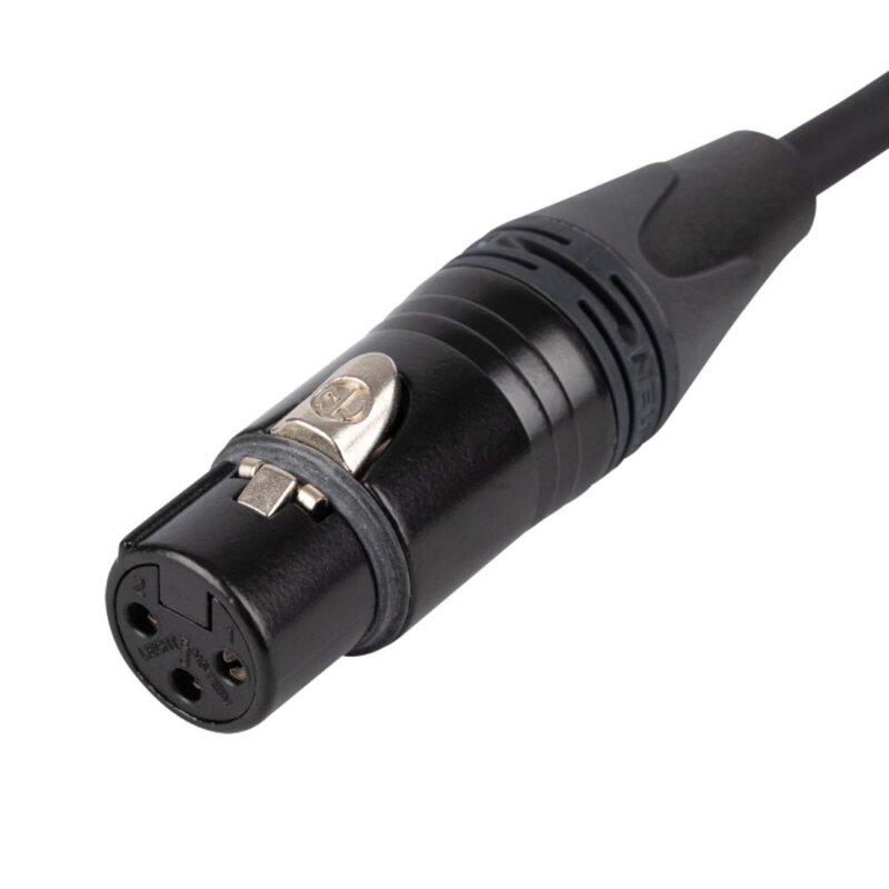 FLN09 DMX/AES-EBU Kabel met 3-polige Neutrik pluggen 6m