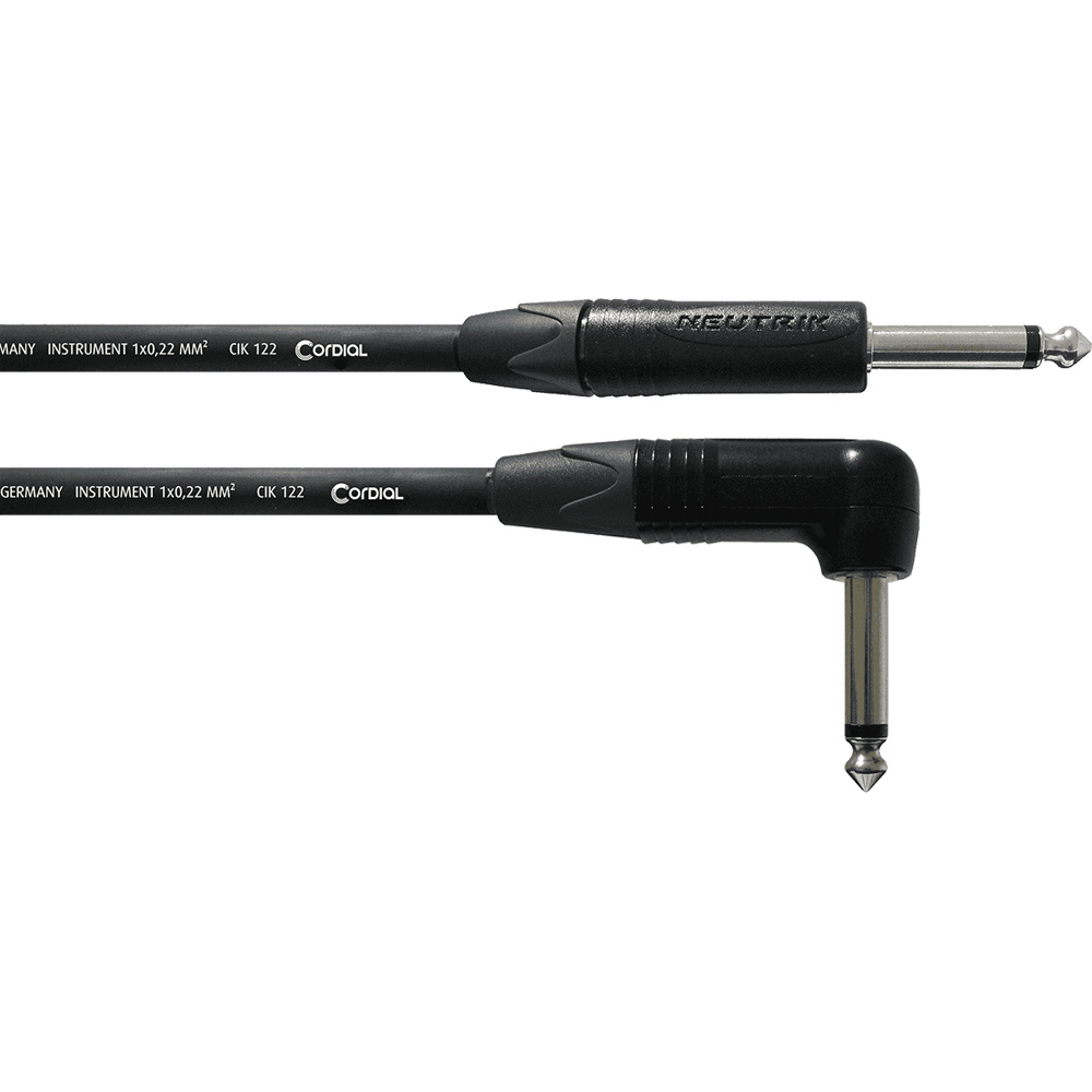 Cordial ECL CPI3PR Jack/haakse jack kabel 3m