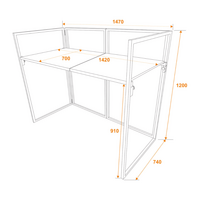 Omnitronic Opvouwbare DJ booth met cover Opvouwbare DJ booth met cover